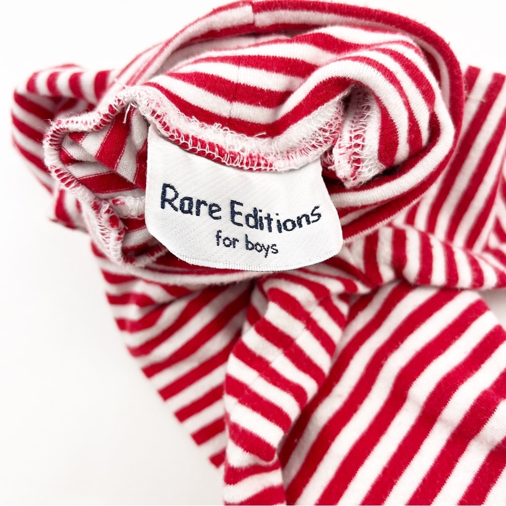 Vintage Rare Editions For Boys Long Sleeve Body Suit Red White Stripes 9M - Picture 8 of 8